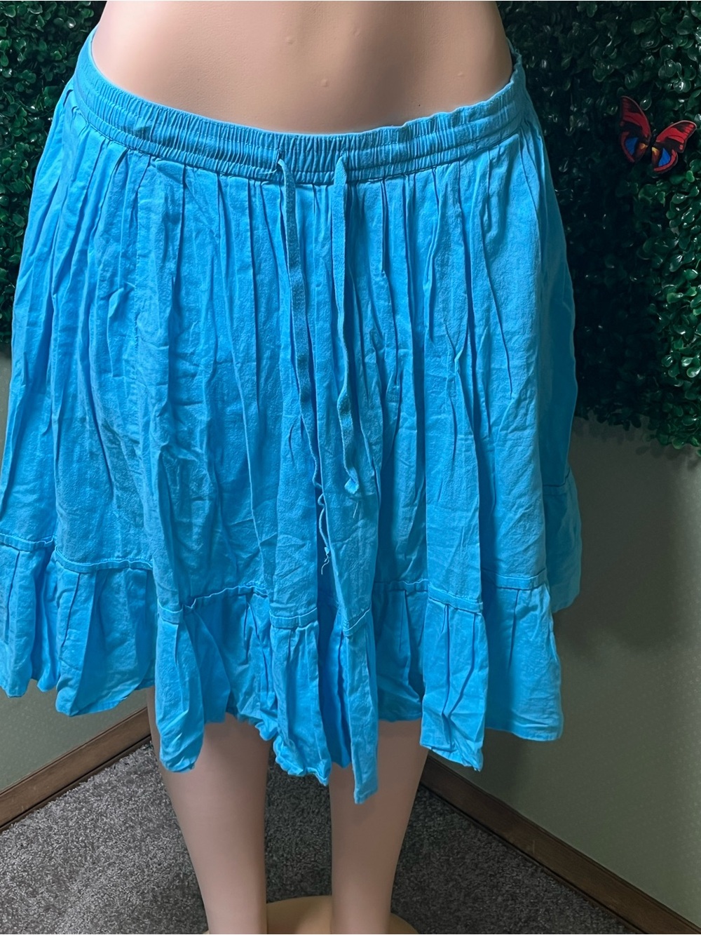 Old Navy Turquoise Blue Tiered Skater Skirt